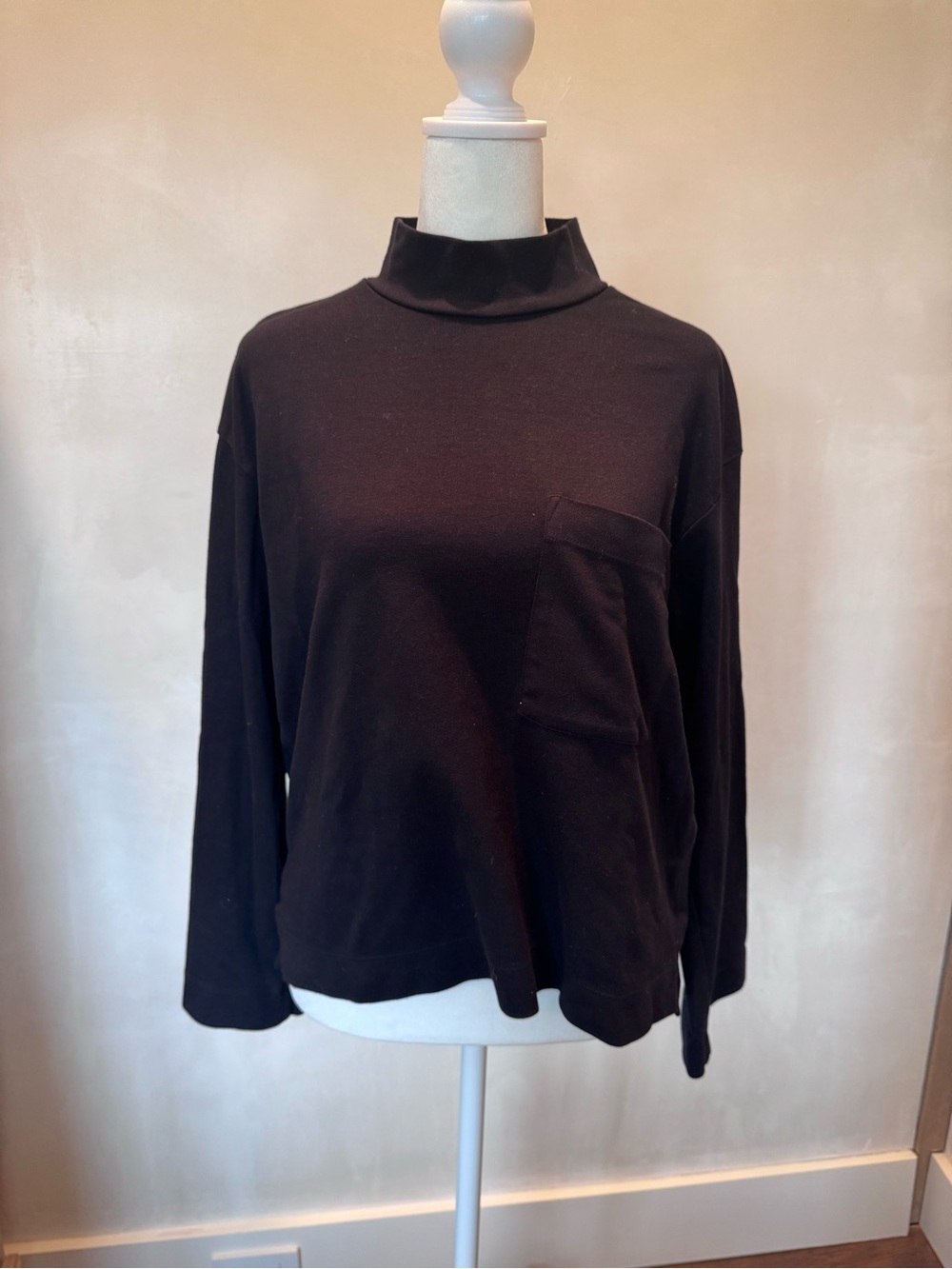 Stateside black long sleeve mock neck